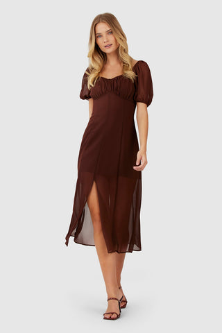 BLANCA DRESS CAPPUCCINO