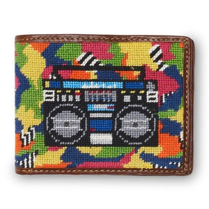 Needlepoint Boombox Wallet