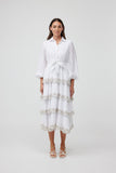 EVERMORE LS MIDI DRESS PORCELAIN