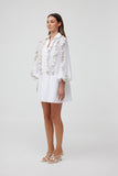 EVERMORE LS MINI DRESS PORCELAIN
