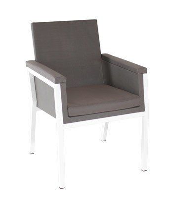 Edinburgh Dining Chair Textured V Weave /Taupe Olifen