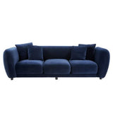 PALOME NAVY VELVET SOFA - 3 SEAT