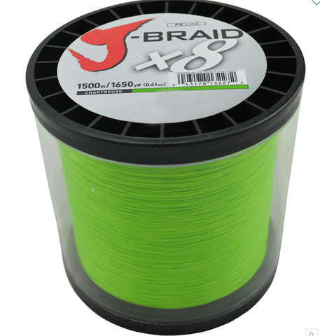 Daiwa X8 J Braid 15lb - Chartreuse (Bulk)